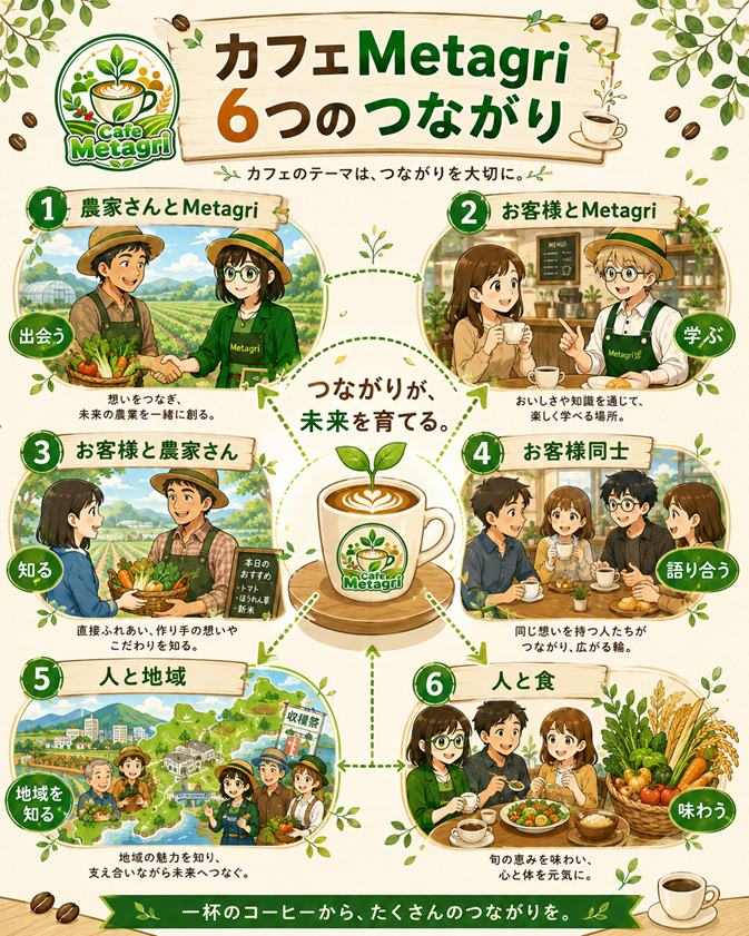 カフェMetagri 6つのつながり